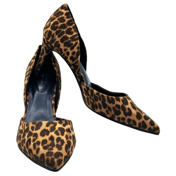 Leopard Print Pumps by Bandolino Womens size 8 M d'Orsay Pointed Toe Heels - Picture 1 of 9